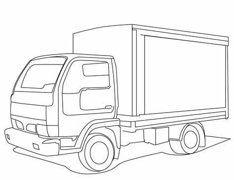 Free Trucks Image Outline صورة تلوين