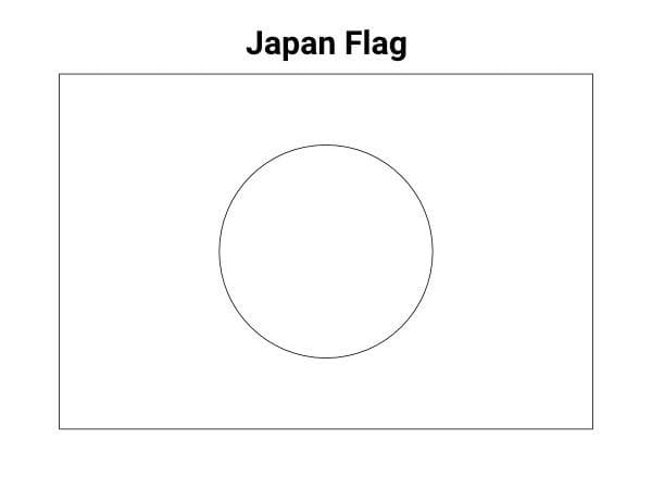 Japan Flag Image صورة تلوين