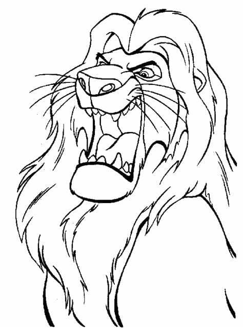 Lion King Outline صورة تلوين