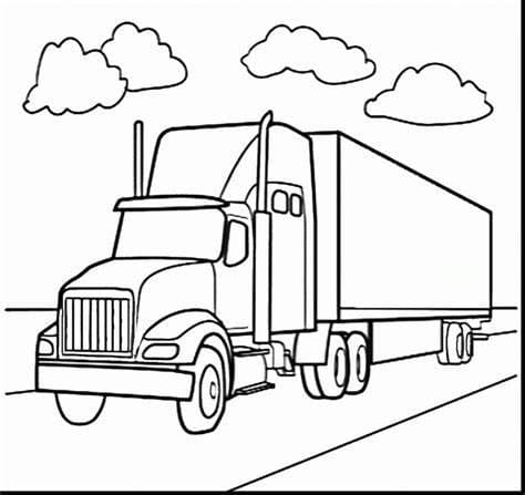 Print Trucks Outline صورة تلوين