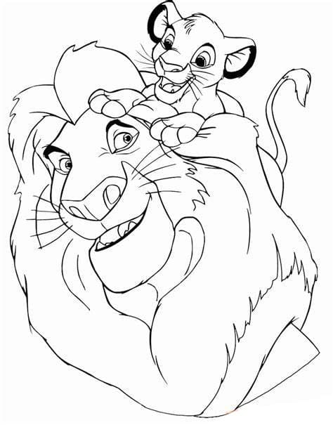 Printable Lion King Image صورة تلوين