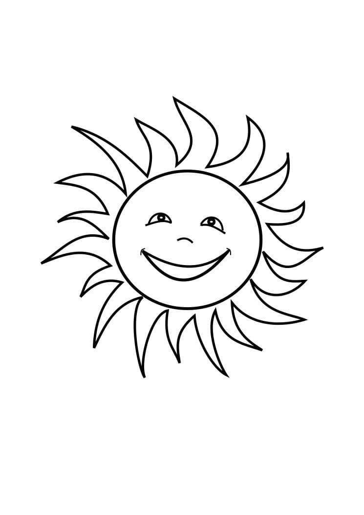 Printable Sun Outline صورة تلوين