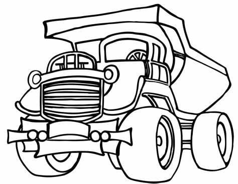 Printable Trucks Image Outline صورة تلوين