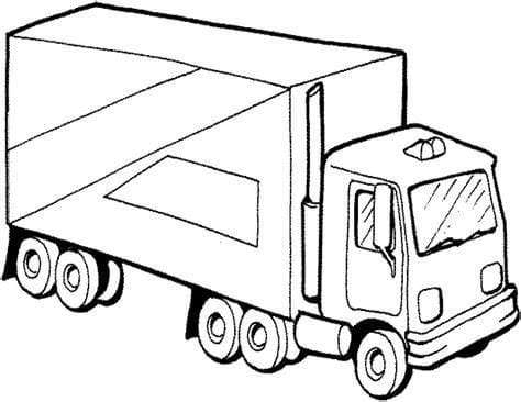 Trucks Image Outline صورة تلوين