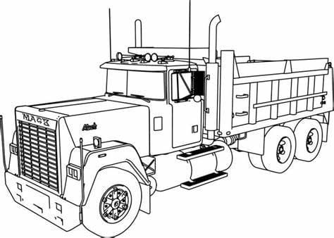 Trucks Outline صورة تلوين