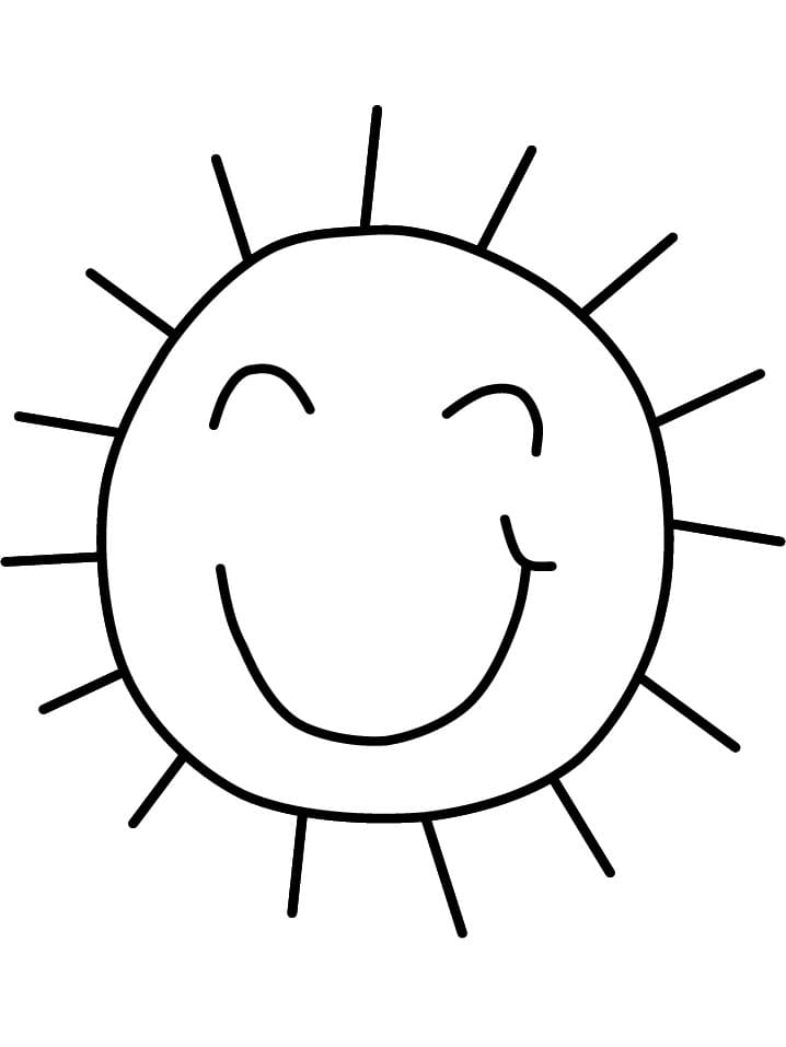 Drawing Smile Sun صورة تلوين