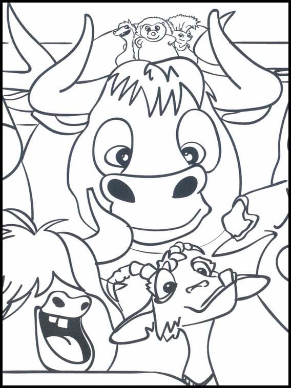 فرديناند وأصدقاؤه تلوين