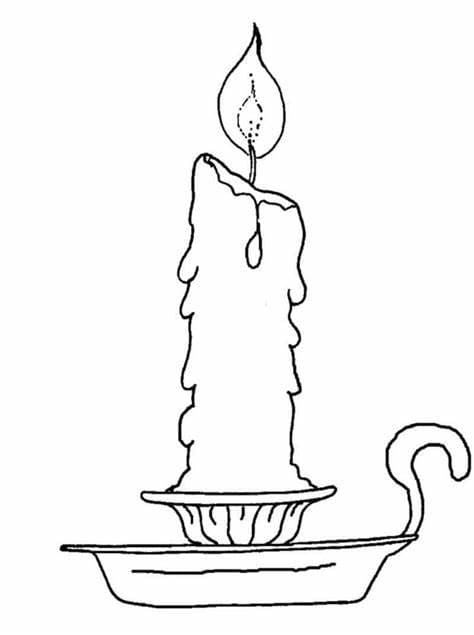 مخطط الشمعة تلوين