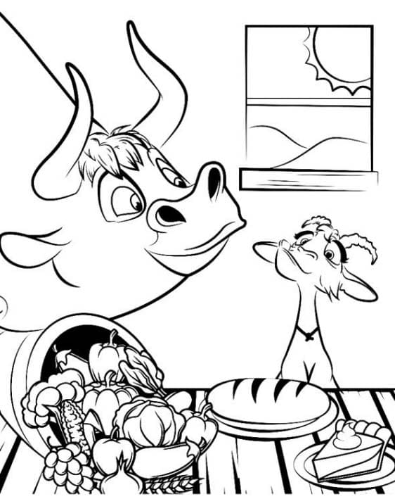 مخطط فرديناند القابل للطباعة تلوين