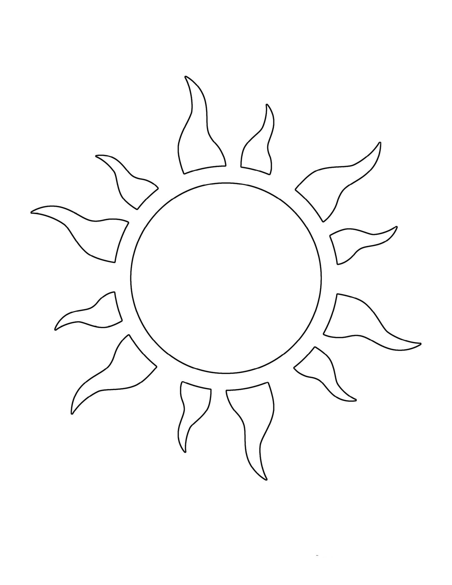 Simple Sun صورة تلوين