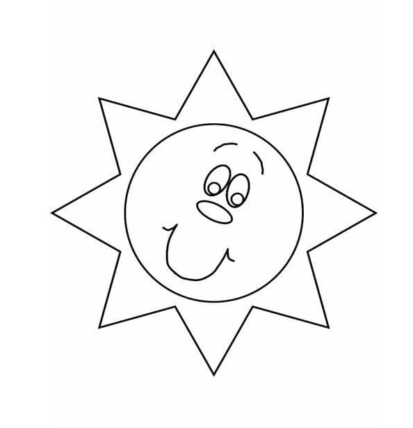 Smiling Sun صورة تلوين