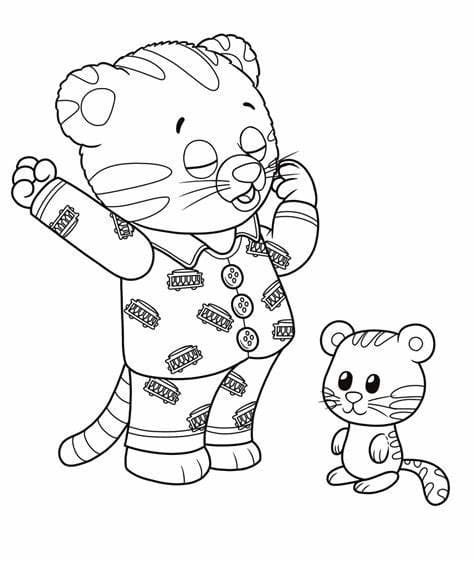 Daniel Tiger Outline صورة تلوين