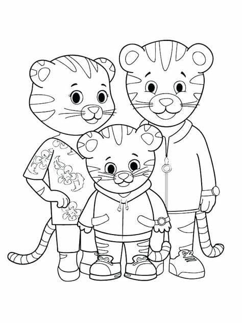 Free Daniel Tiger Cartoon صورة تلوين