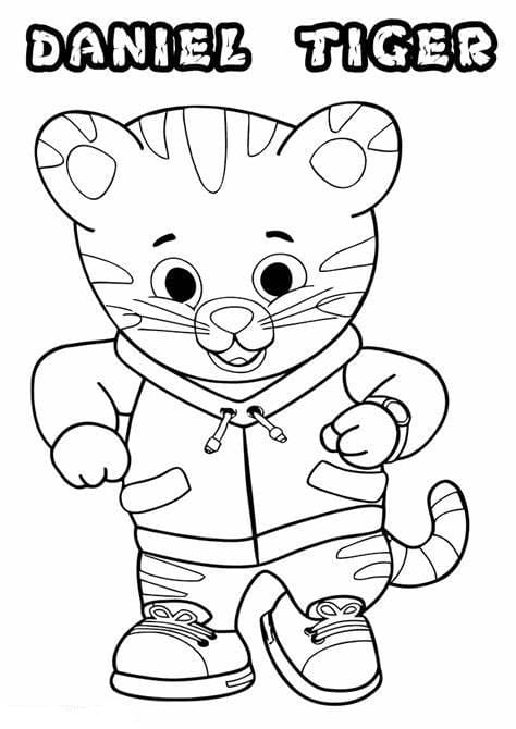 Free Daniel Tiger صورة تلوين