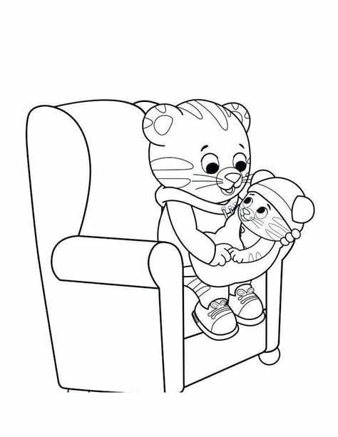 Free Daniel Tiger Image Outline صورة تلوين