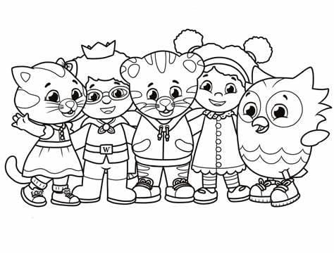 Free Daniel Tiger Outline صورة تلوين