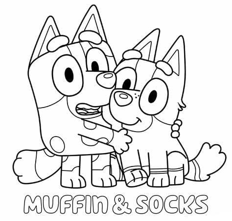 Muffin and Socks صورة تلوين