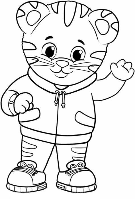 Print Daniel Tiger Image صورة تلوين