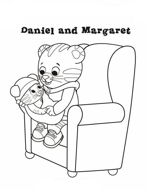 Printable Daniel Tiger صورة تلوين