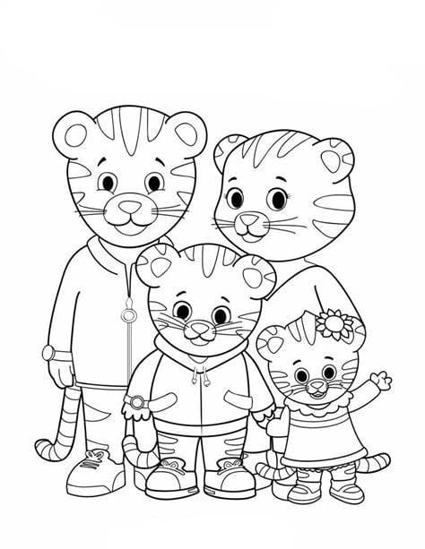 Printable Daniel Tiger Image صورة تلوين