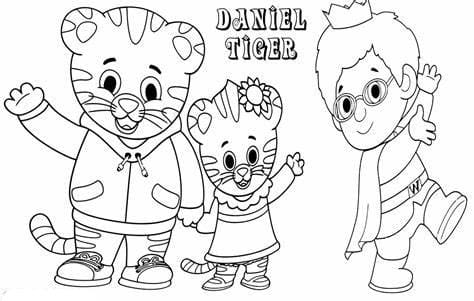 Printable Daniel Tiger Outline صورة تلوين