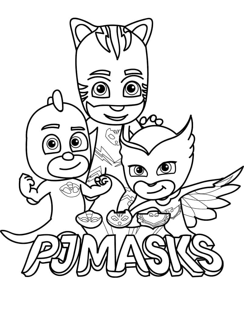 شعار فريق PJ Masks صورة تلوين