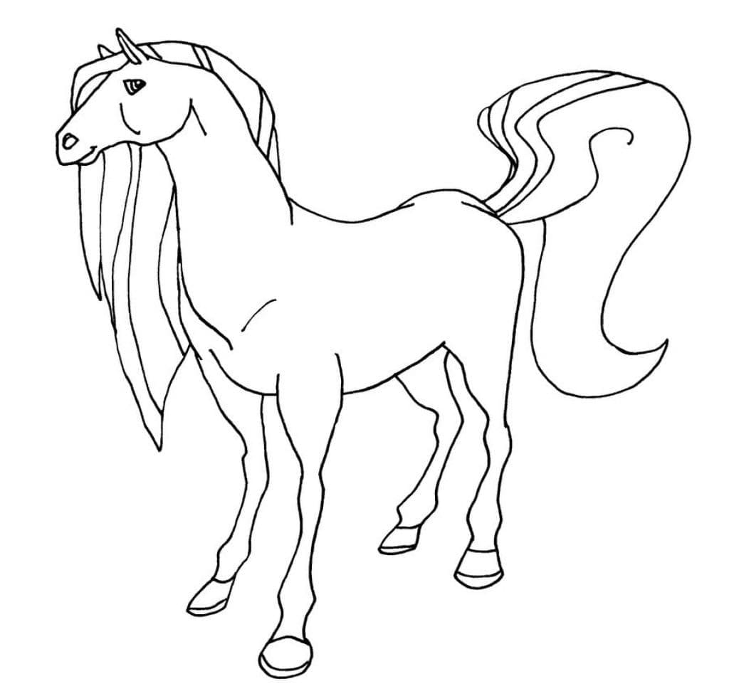 Cartoon Horse صورة تلوين