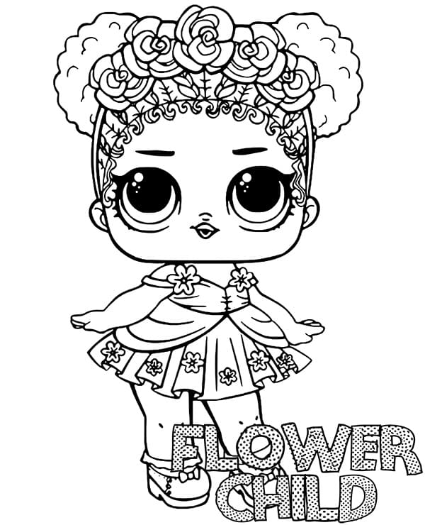 Flower Child Lol Surprise Doll صورة تلوين