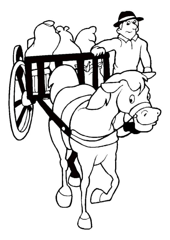 Horse and Cart تلوين