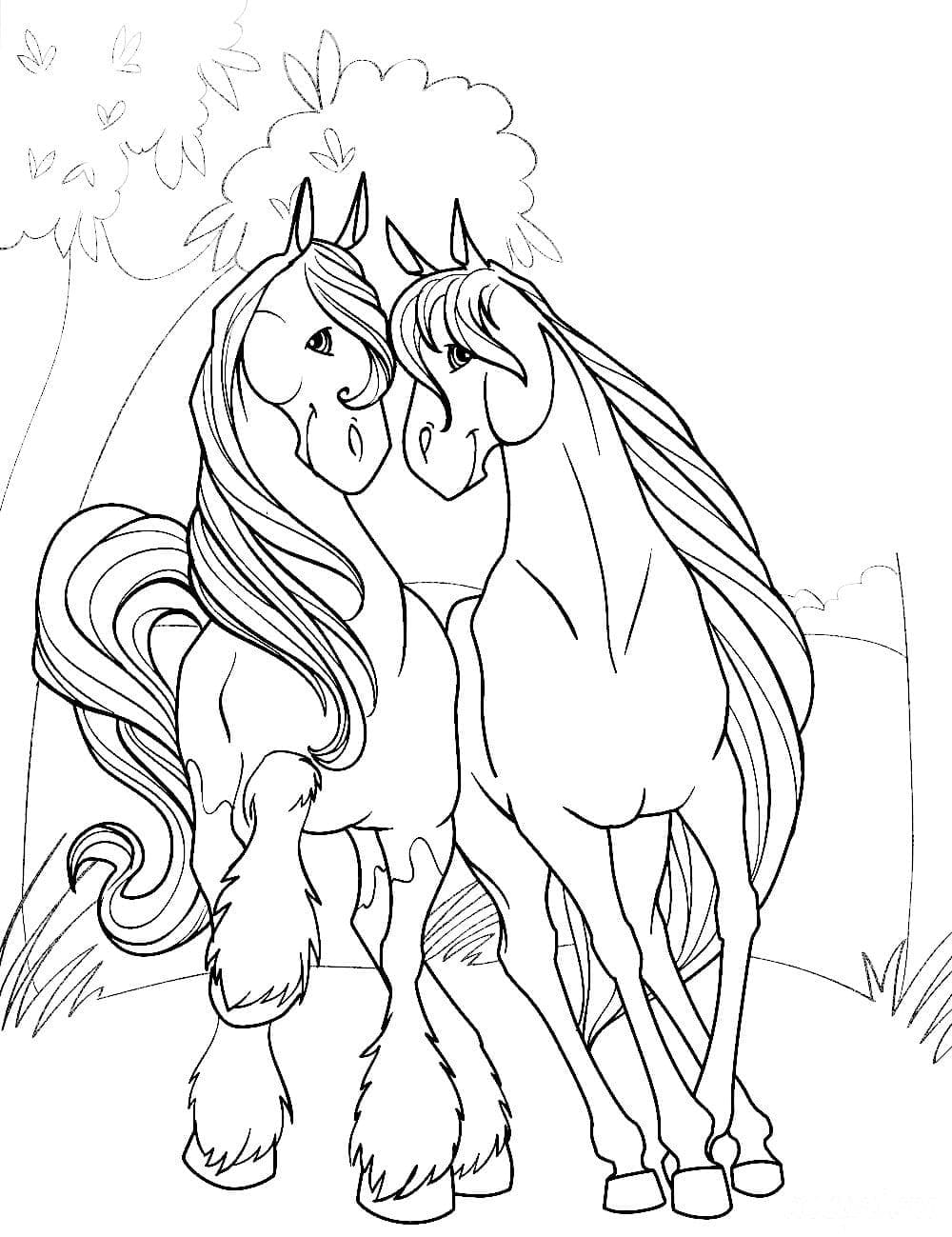 Horse Couple تلوين