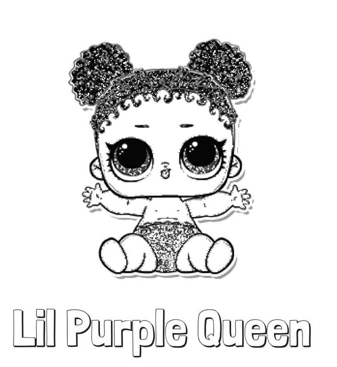 Lil Purple Queen LOL Surprise صورة تلوين