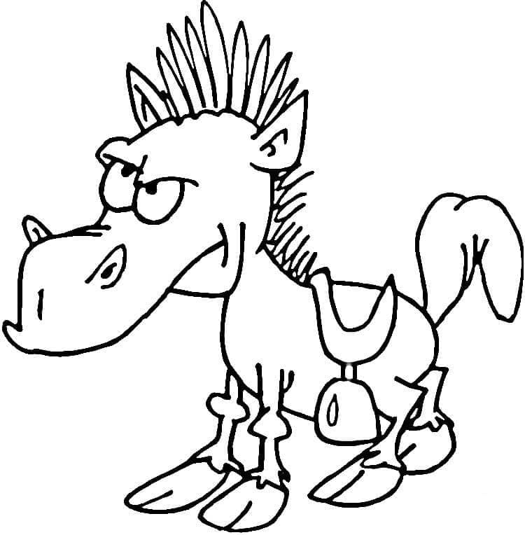 Mohawk Horse تلوين