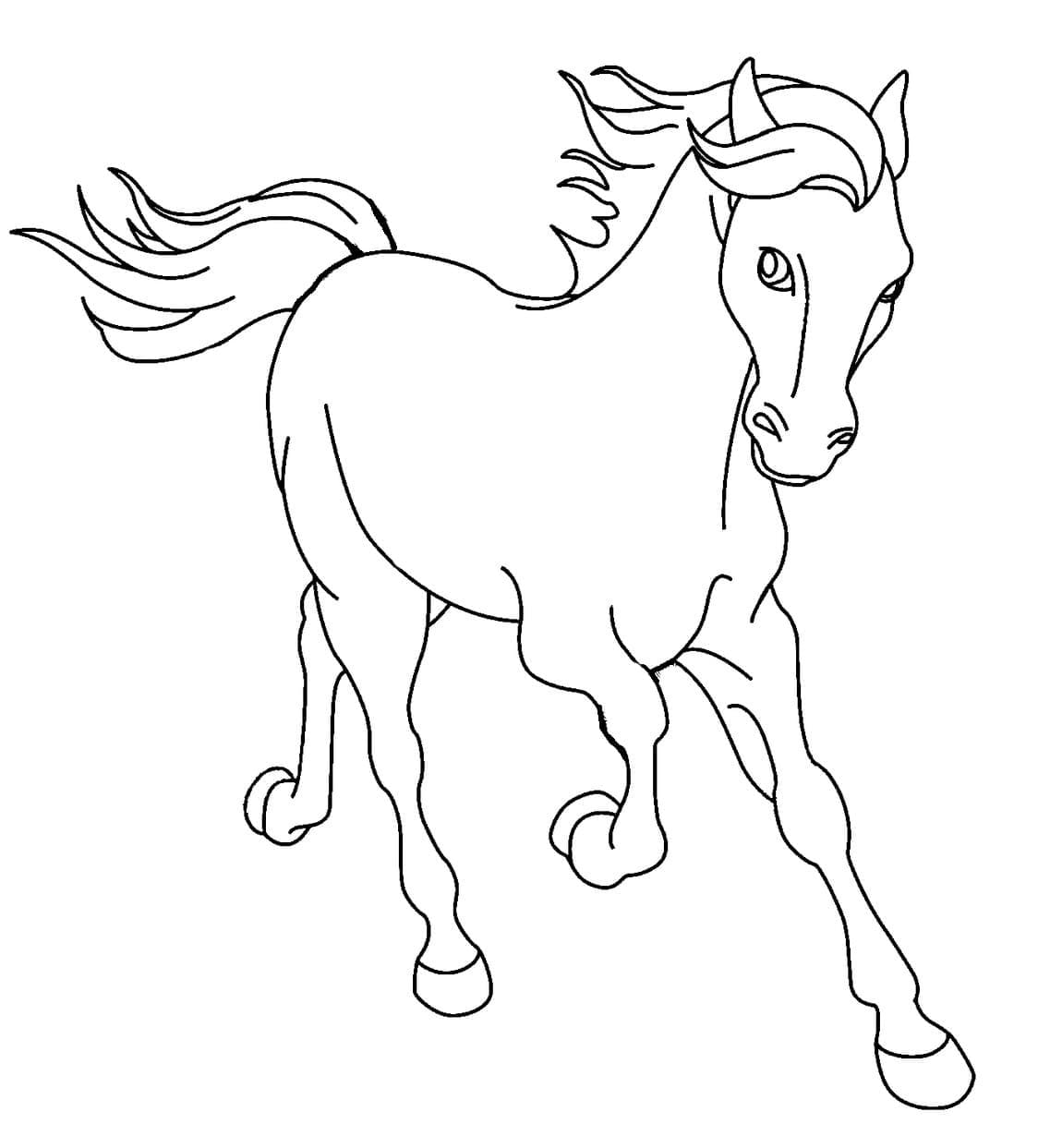 Nice Horse Printable صورة تلوين