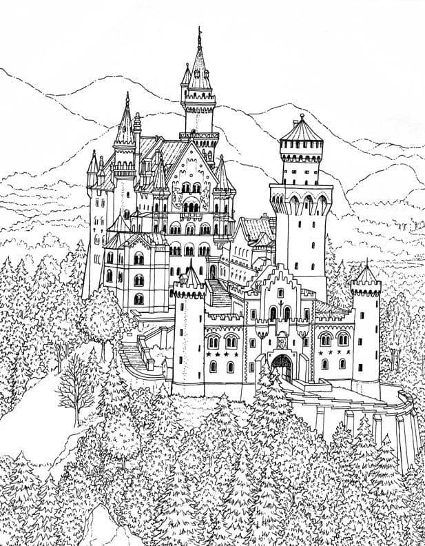 Castle in the Forest تلوين