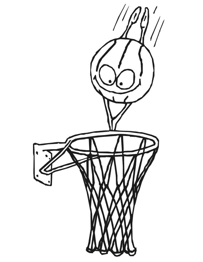 كرة السلة الكرتونية تلوين