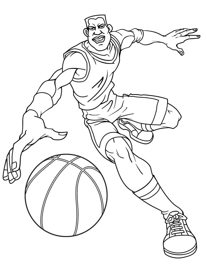 لاعب كرة السلة مجانا تلوين