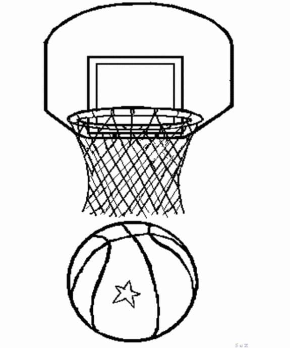 رياضة كرة السلة القابلة للطباعة تلوين