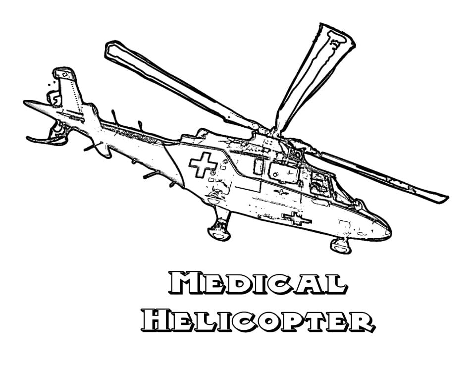 مروحية طبية تلوين