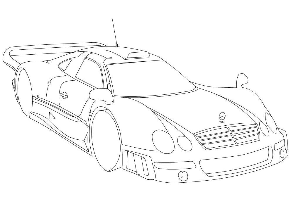 سيارة السباق مرسيدس بنز CLK GTR تلوين