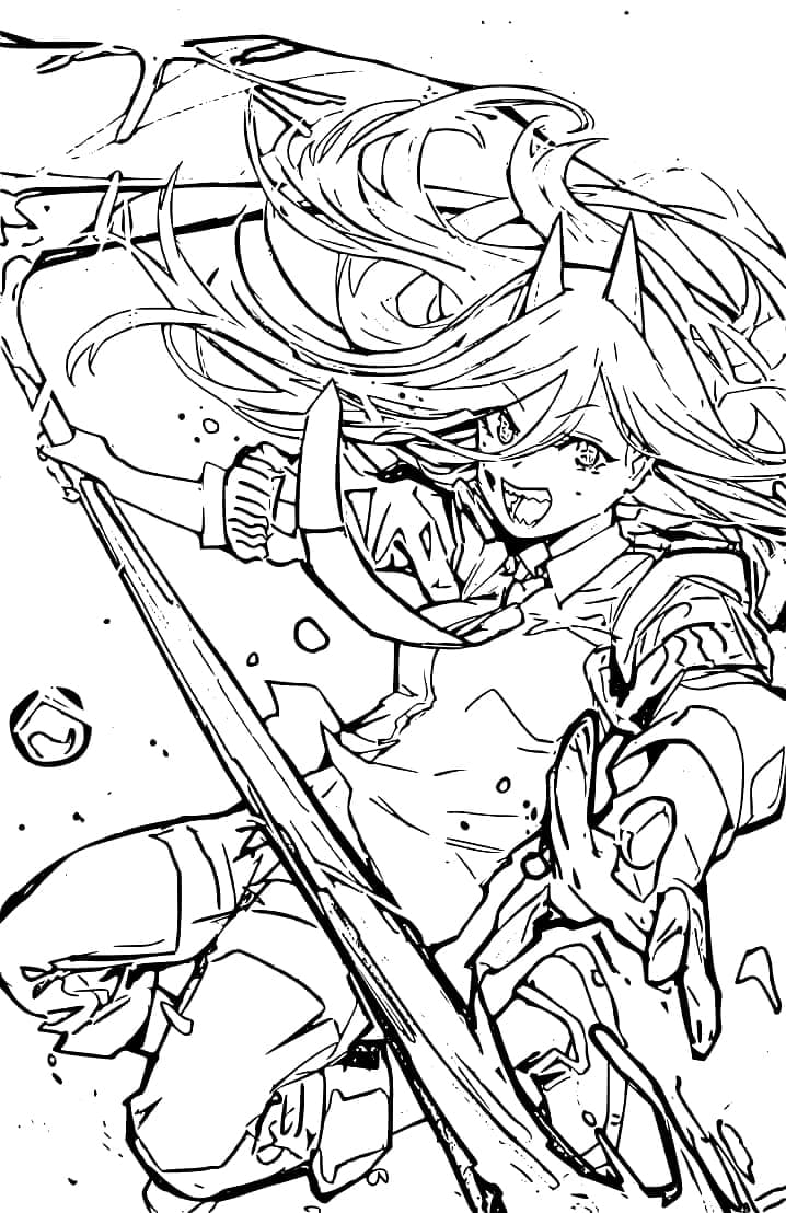 القوة في رجل المنشار تلوين