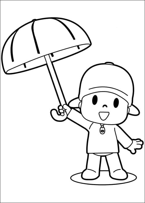 بوكويو مع المظلة تلوين
