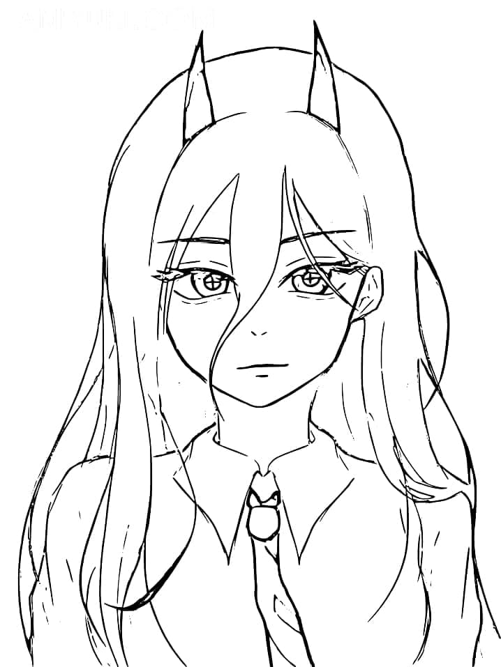 قوة من منشار الأنمي تلوين