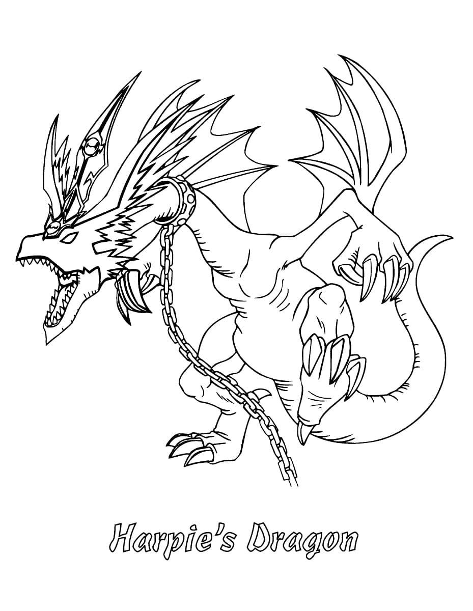 Harpie's Dragon in Yu-Gi-Oh تلوين