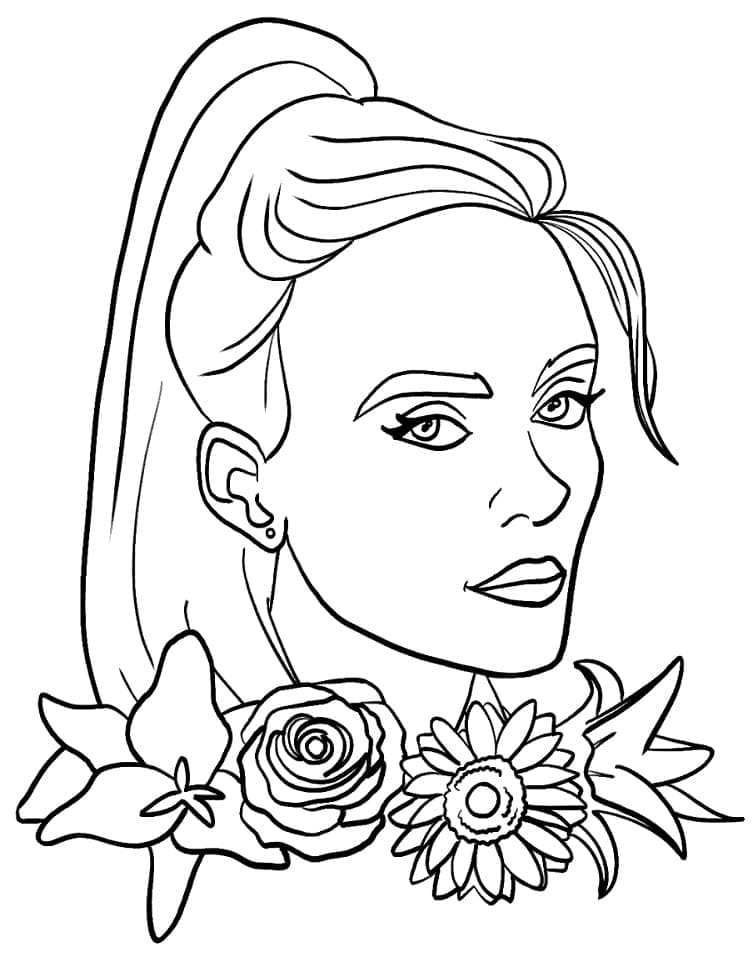 بيلي إيليش الجميلة مجانًا تلوين