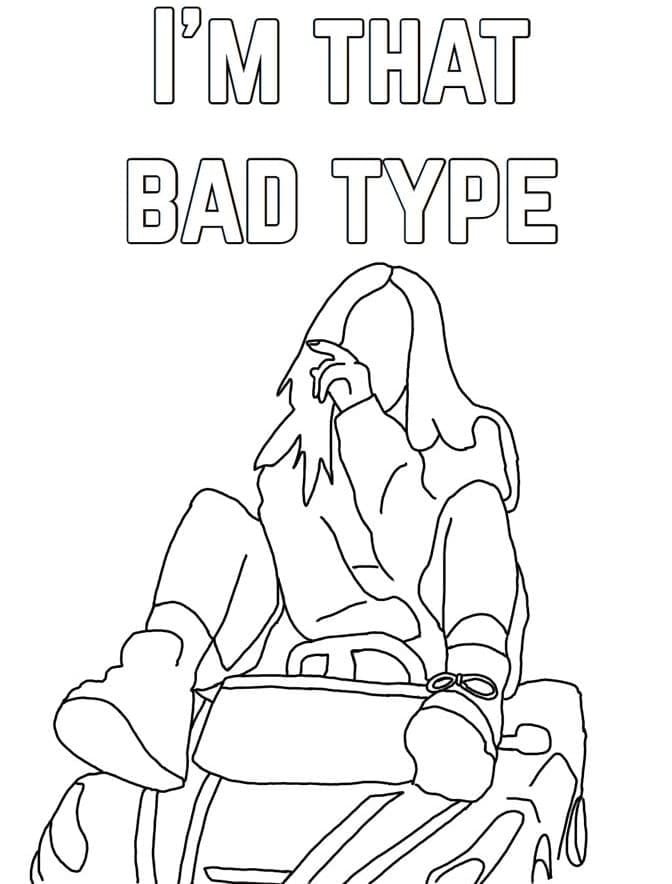 بيلي إيليش أنا من هذا النوع السيئ تلوين