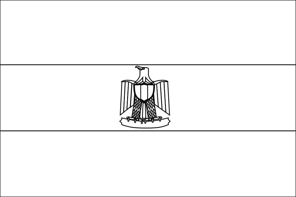 علم مصر قابل للطباعة صورة تلوين