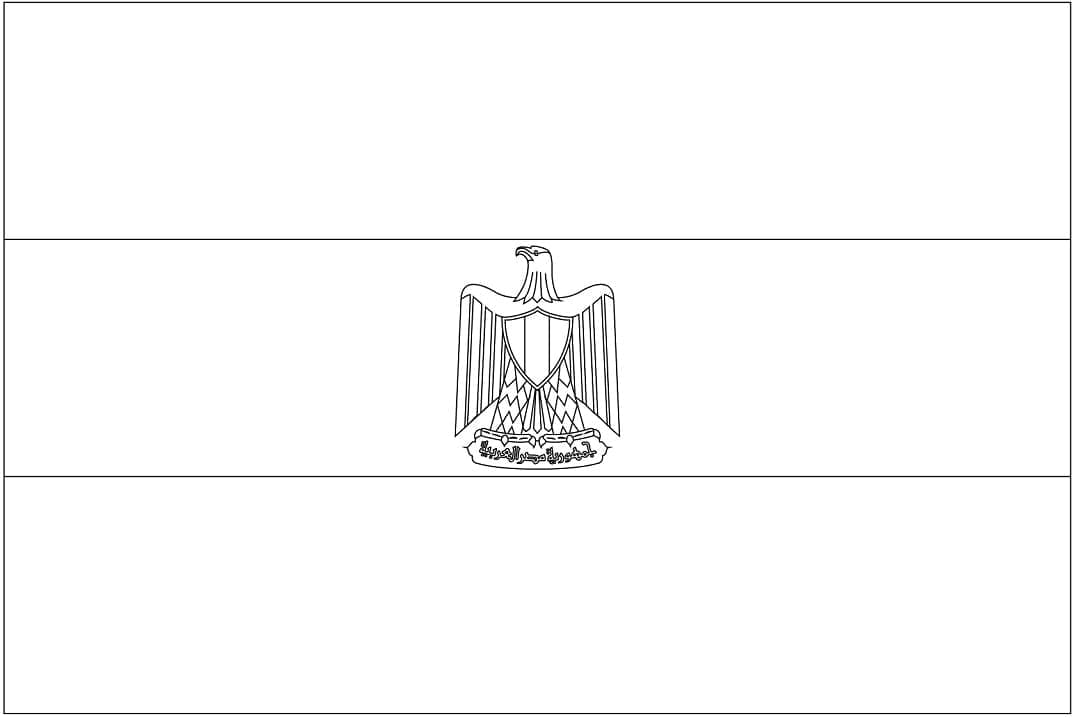 علم مصر للطباعة صورة تلوين