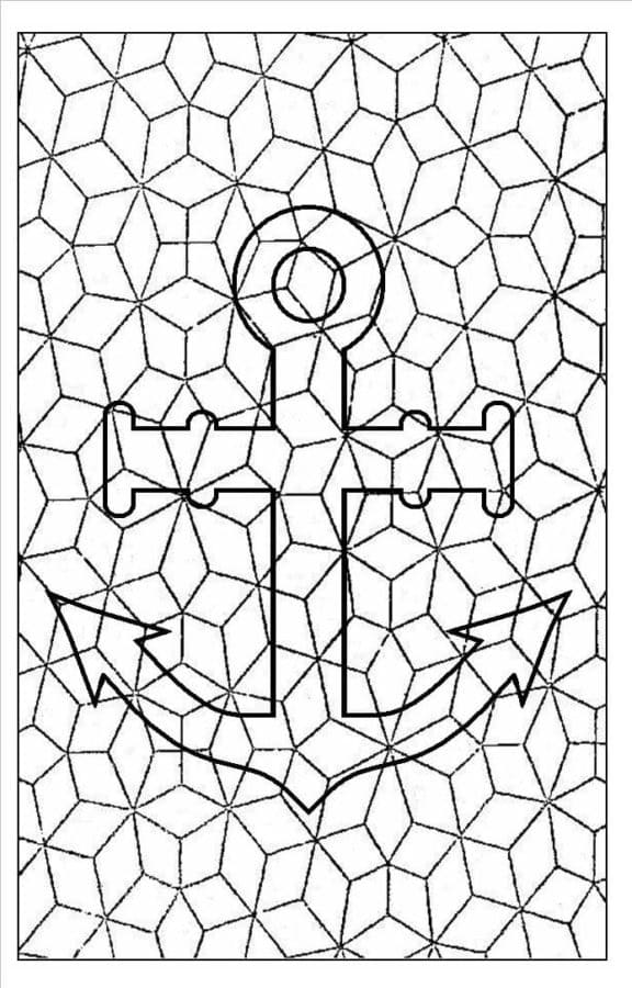 فسيفساء المرساة تلوين