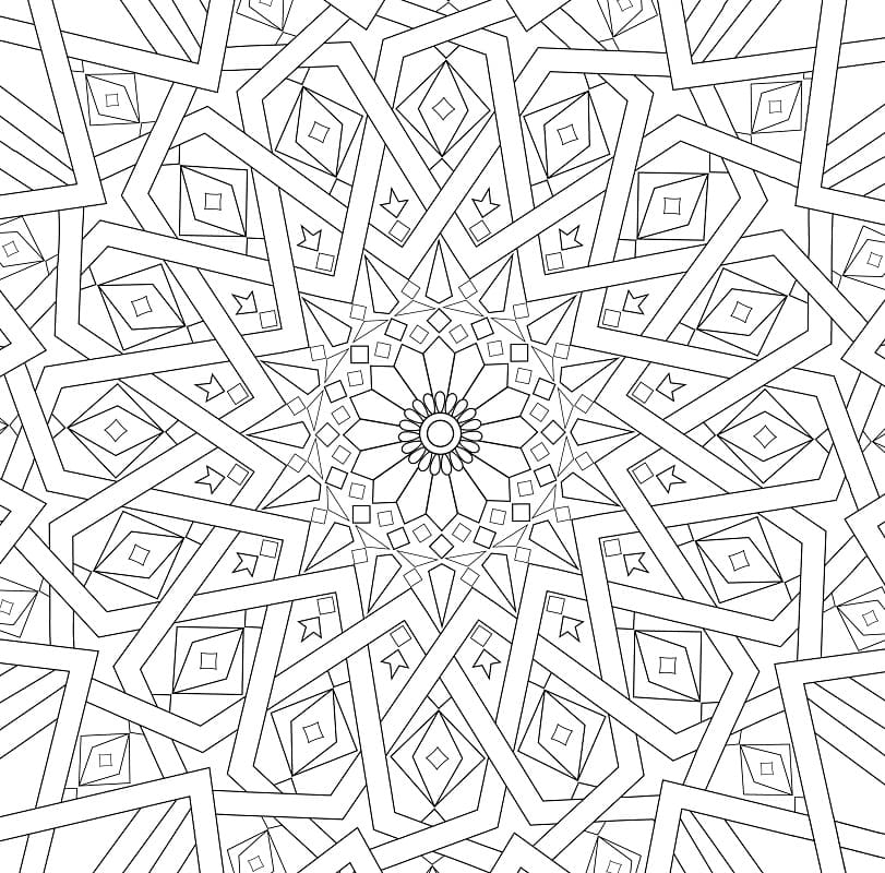 فسيفساء إسلامية تقليدية تلوين