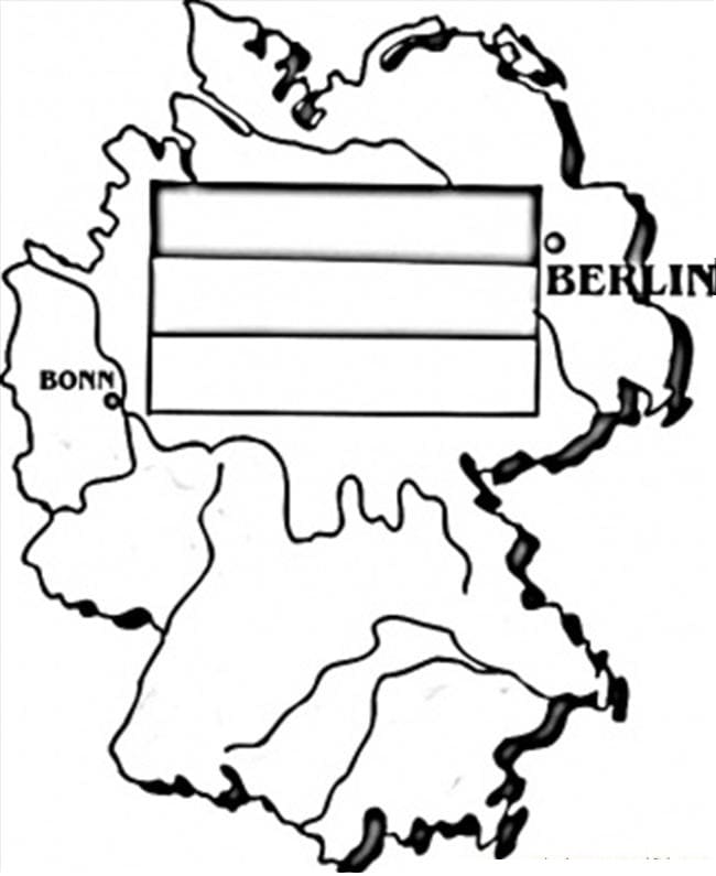 خريطة ألمانيا القابلة للطباعة تلوين